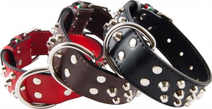 Foto Ballatore - Collare con Borchie in Cuoio Pesante mod. 336/60BIS 60x5cm