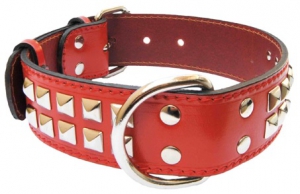 Foto Ballatore - Collare con Borchie Quadre in Cuoio "Le Sellier" mod.339/60 60x5cm