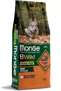 Foto Monge BWild - Grain Free All Breeds con Anatra e Patate da 12 Kg