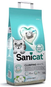 Foto Sanicat - Lettiera Agglometante Clumping White Cotton Fresh 20L