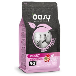 Foto Oasy - Grain Free Adult Medium/Large al Maiale da 12 kg