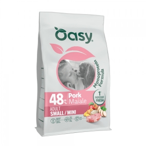 Foto Oasy monoprotein formula cane adult small mini maiale 2 kg