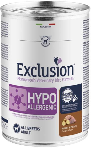 Foto Exclusion - Diet Hypoallergenic al Coniglio e Patate da 400 gr