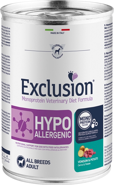 Foto Exclusion - Diet Hypoallergenic al Cervo e Patate da 400 gr