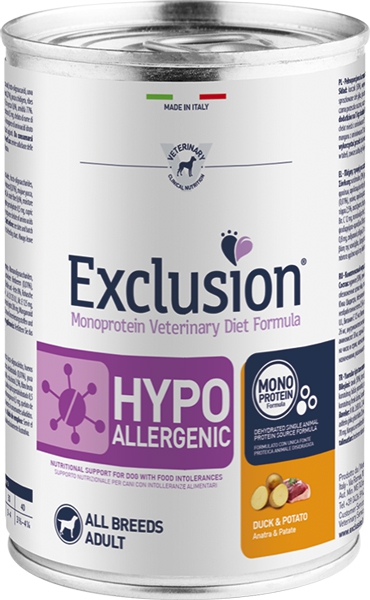 Foto Exclusion - Diet Hypoallergenic all' Anatra e Patate da 400 gr