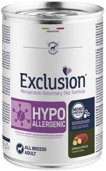 Foto Exclusion - Hypoallergenic al Cavallo e Patate da 400 gr