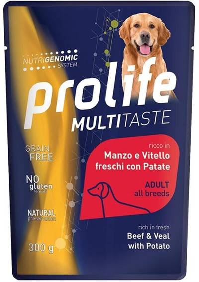 Foto Prolife Multitaste - Adult Manzo e Vitello con Patate da 300g