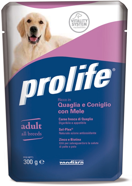 Foto Prolife Multitaste - Adult Quaglia e Coniglio con Mele da 300g