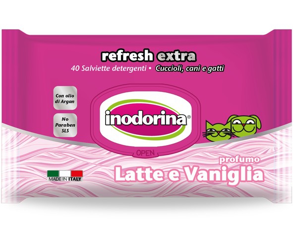 Foto Inodorina - Salviette Refresh Extra al Profumo di Latte e Vaniglia 40 pz