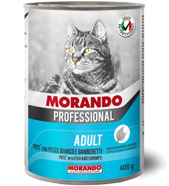 Foto Miglior Gatto Professional - Patè con Pesce Bianco e Gamberetti da 400g