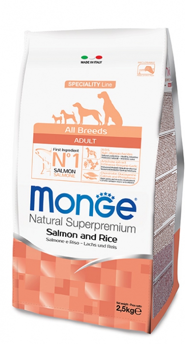 Foto Monge Speciality Line - All Breeds Adult con Salmone e Riso da 2.5 Kg