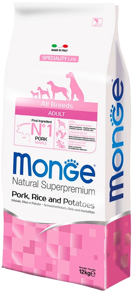 Foto Monge Speciality Line - All Breeds Adult con Maiale Riso e Patate da 12 Kg