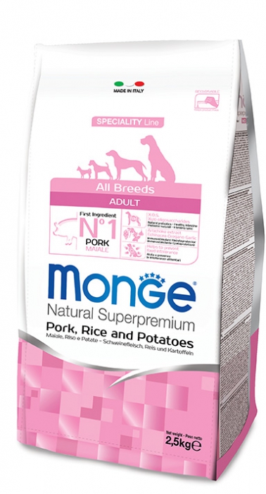 Foto Monge Speciality Line - All Breeds Adult con Maiale Riso e Patate da 2.5 Kg