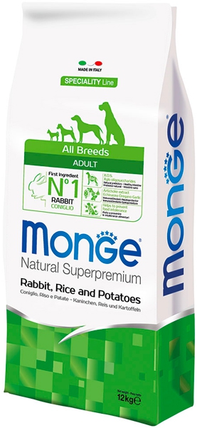 Foto Monge Speciality Line - All Breeds Adult con Coniglio Riso e Patate da 12 Kg