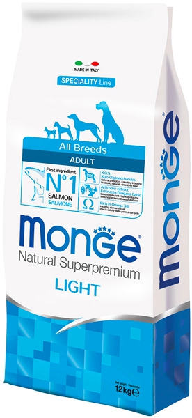 Foto Monge Speciality Line - All Breeds Adult Light con Salmone e Riso da 12 Kg