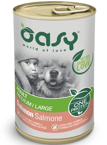 Foto Oasy - One Protein Adult Medium/Large al Salmone da 400g