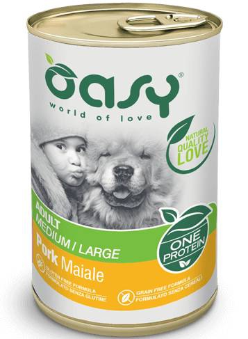 Foto Oasy - One Protein Adult Medium/Large al Maiale da 400g