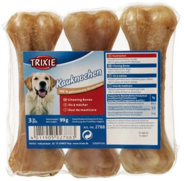 Foto Trixie - Osso Medio da Masticare in Pelle Bovina 3x33g