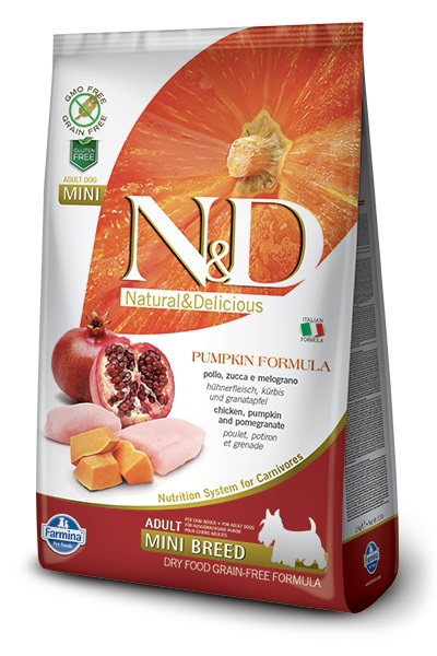 Foto Farmina N&D - Grain Free Pumpkin Adult Mini al Pollo, Zucca e Melograno da 7 Kg