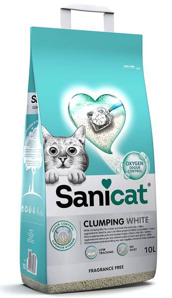 Foto Sanicat - Lettiera Agglomerante Clumping White Unscented 10L