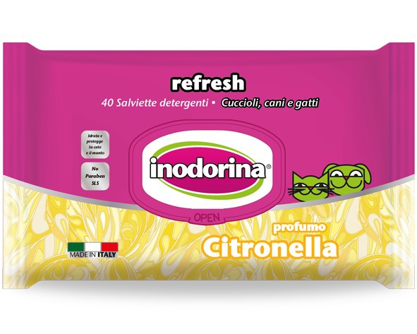 Foto Inodorina - Salviette Refresh alla Citronella 40 pz