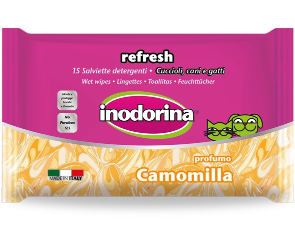 Foto Inodorina - Salviette Refresh per Occhi e Orecchie alla Camomilla 15 pz