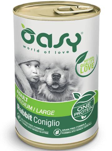 Foto Oasy - One Protein Adult Medium/Large al Coniglio da 400g