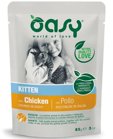 Foto Oasy - Bocconcini in Salsa Kitten con Pollo da 85g