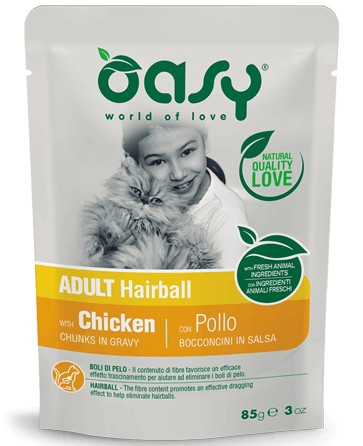 Foto Oasy - Bocconcini in Salsa Adult Hariball con Pollo da 85g