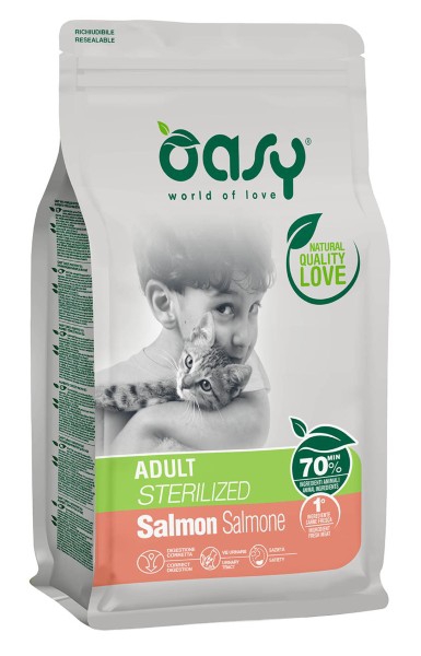 Foto Oasy - Adult Sterilized al Salmone da 1.5 Kg