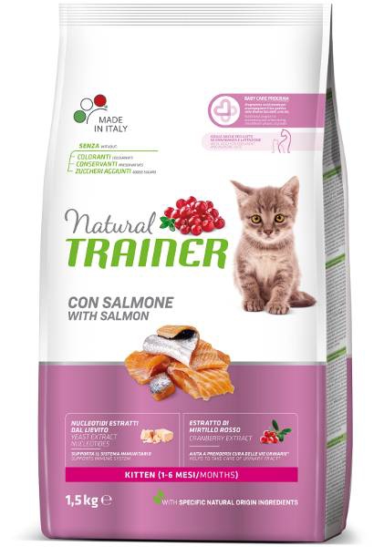 Foto Natural Trainer - Kitten con Salmone Fresco da 1,5 Kg