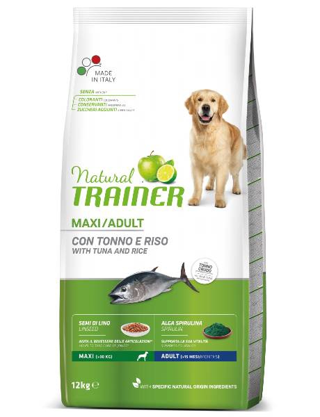 Foto Natural Trainer - Adult Maxi con Tonno e Riso da 12 kg