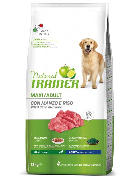 Foto Natural Trainer - Adult Maxi con Manzo e Riso da 12 kg