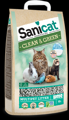 Foto Sanicat - Lettiera Ecologica Clean & Green in Cellulosa 20L