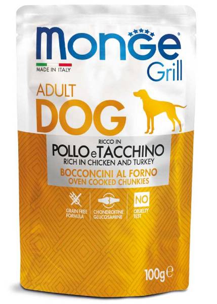 Foto Monge Grill - Adult Bocconcini di Pollo e Tacchino da 100g