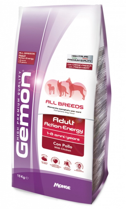 Foto Gemon - All Breed Adult Action Energy con Pollo da 15 Kg