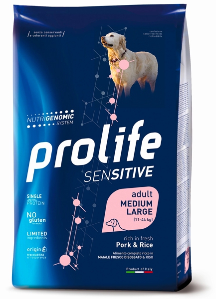 Foto Prolife - Sensitive Adult Medium/Large al Maiale e Riso da 10 kg