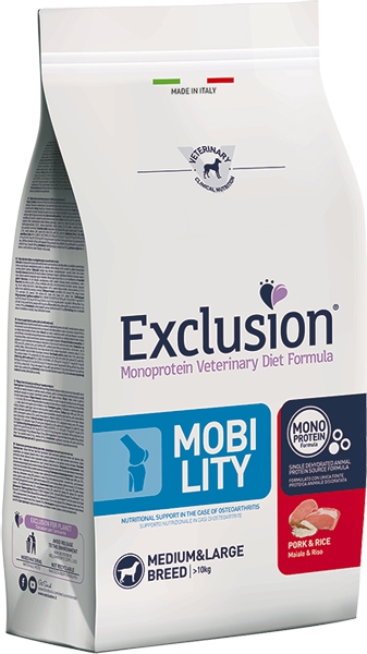 Foto Exclusion - Diet Mobility Adult Medium Large al Maiale e Riso da 12 Kg