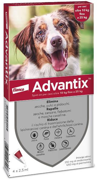 Foto Bayer - Advantix per Cani di 10-25 Kg da 4 x 2,5 ml