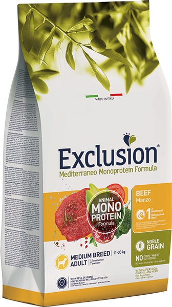 Foto Exclusion Mediterraneo - Adult Medium al Manzo da 12 Kg