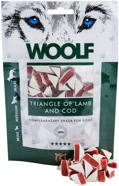 Foto Woolf - Triangolini di Agnello e Merluzzo da 100g