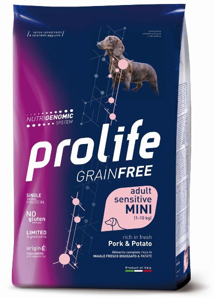 Foto Prolife - Grain Free Adult Sensitive Mini al Maiale e Patate da 7 Kg