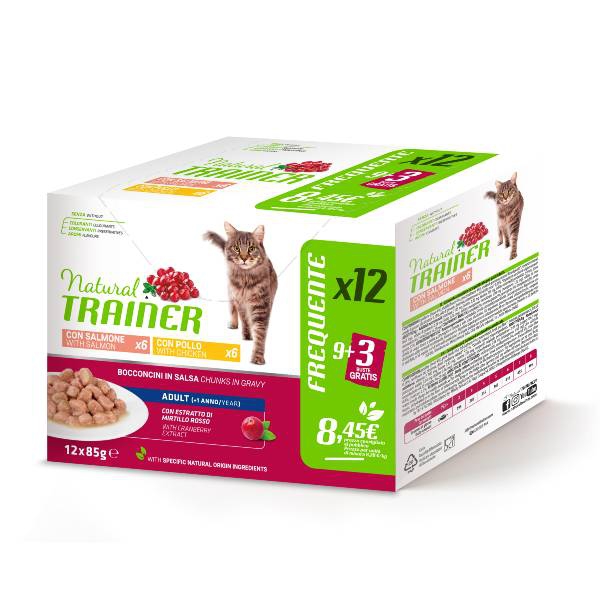 Foto Natural Trainer - Adult con Pollo e Salmone da 12x85g MULTIPACK