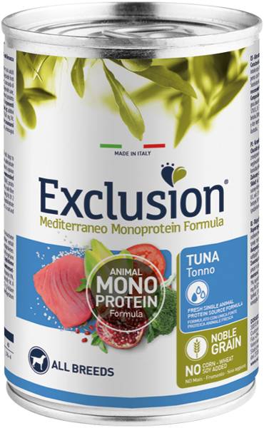 Foto Exclusion Mediterraneo - All breed al Tonno 400 gr