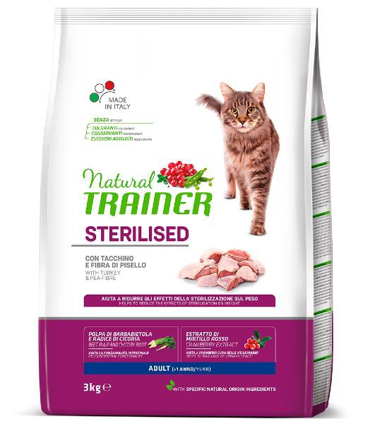 Foto Natural Trainer - Sterilised Adult con Carni Bianche Tacchino da 3 Kg