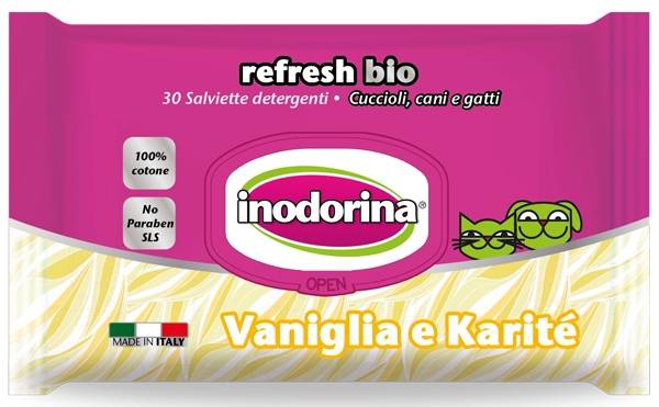 Foto Inodorina - Salviette Refresh Bio alla Vaniglia e Karité 30 pz