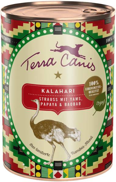 Foto Terra Canis - Namibia "Kalahari" Grain Free allo Struzzo con Papaya, Yam e Baobab da 400g