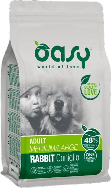 Foto Oasy Linea One Animal Protein - Adult Medium/Large Coniglio da 12 Kg