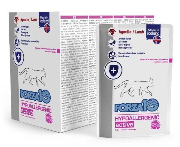 Foto Forza 10 - Actiwet per Gatti Hypoallergenic con Agnello 12x100g