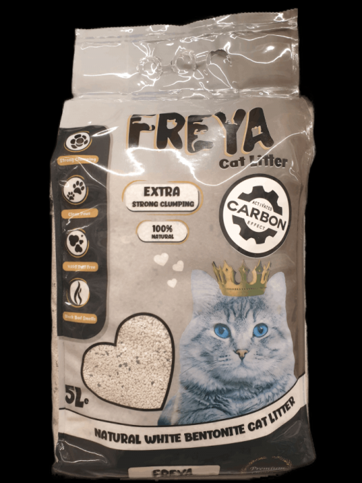 Foto Freya - Lettiera per Gatti Agglomerante in Bentonite al Carbone Attivo da 5 LT